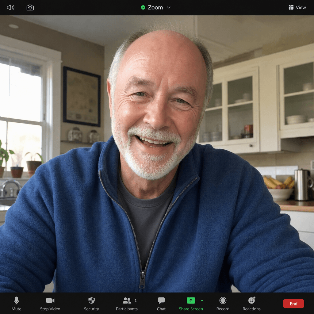 Homeowner sharing their experience on a video call