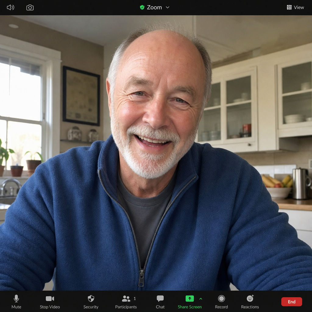 Homeowner sharing their experience on a video call